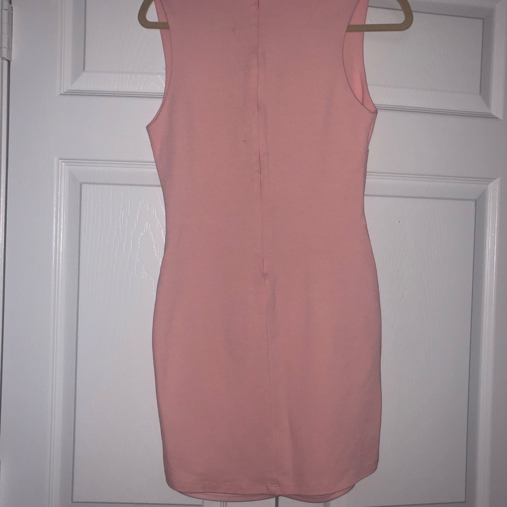Pale pink slimming dress